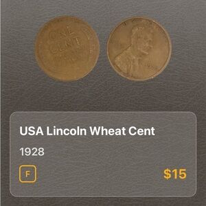 1928 USA Lincoln Wheat Cent